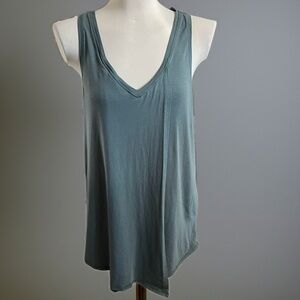 Lululemon Loose Fit Sleeveless V-Neck Tank Top in Slate Green Sz 6